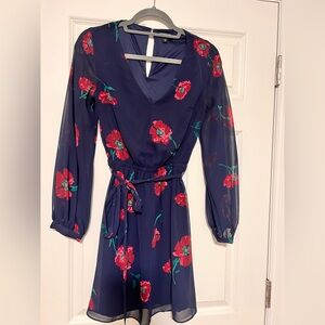 Express Floral Navy Dress